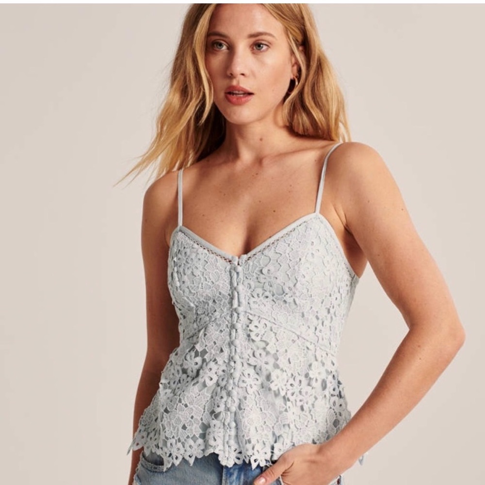 Abercrombie & Fitch Light Blue Lace Camisole